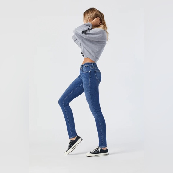 Mavi Denim - Mavi, Alexa mid-rise skinny, vintage wash distressed